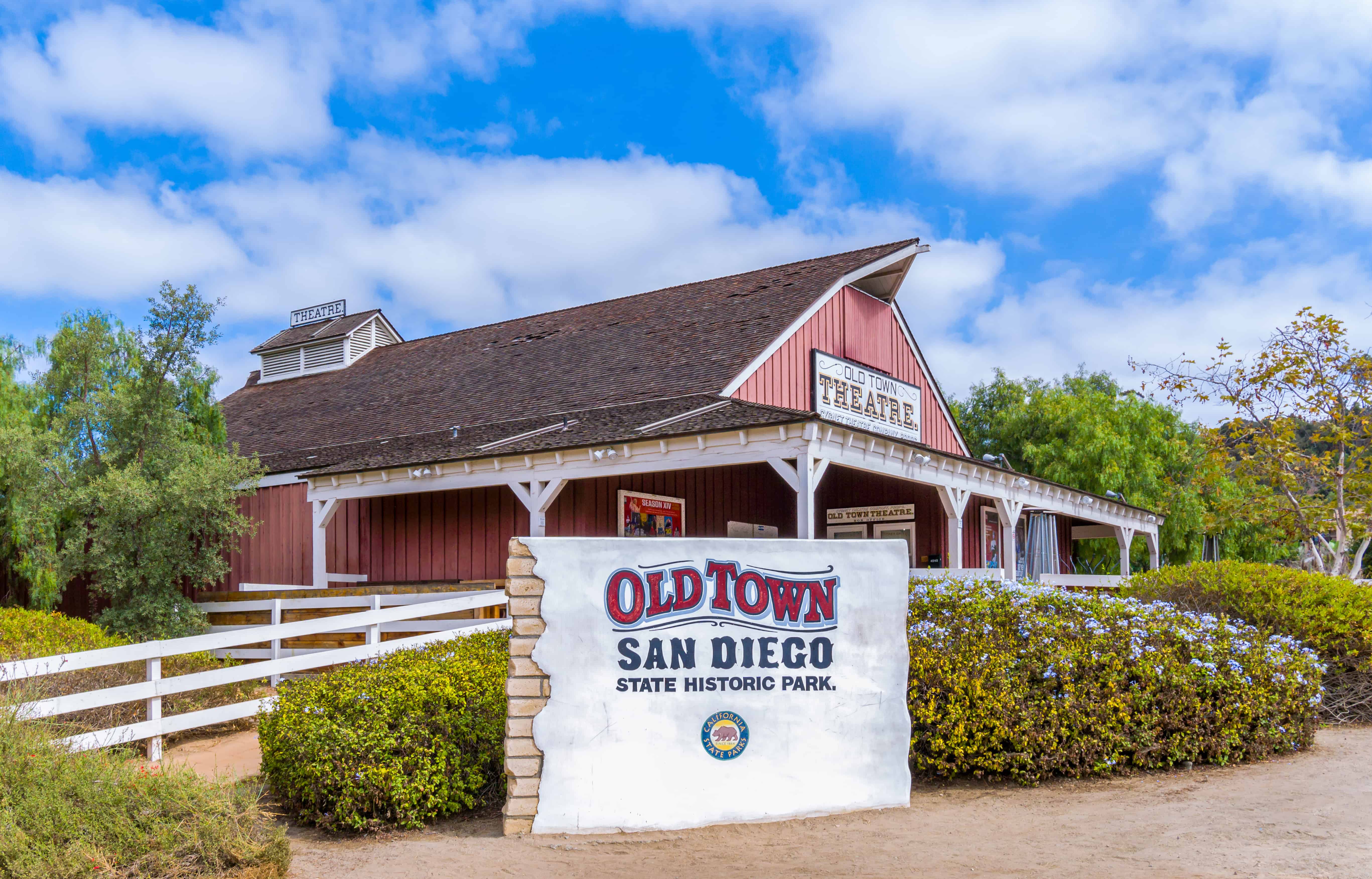 Historic adobe buildings in Old Town San Diego
