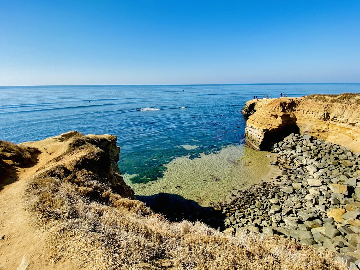 Sunset over Point Loma ocean bluffs